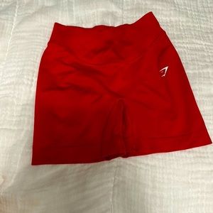 red gym shark shorts